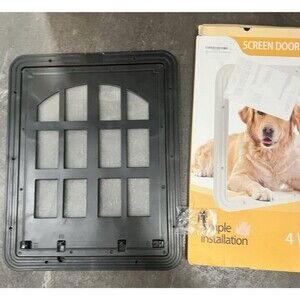 Pet Screen Door with Black Frame - Easy Installation
